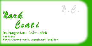 mark csati business card